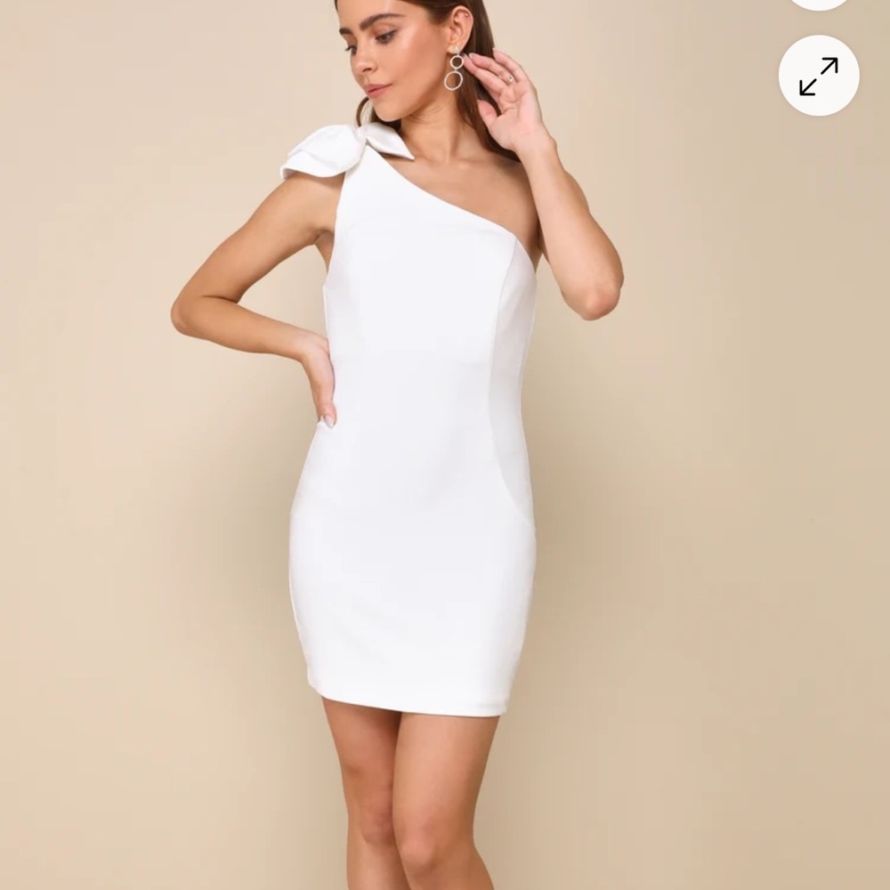 Lulus Utterly Pretty One Shoulder Mini Dress Sz S… - image 2